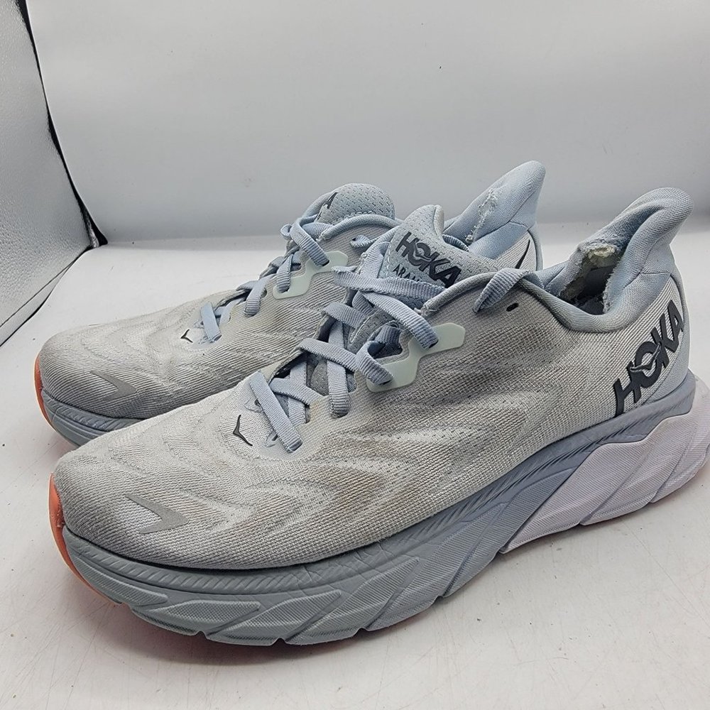 Hoka One One Arahi 6 Womens 7.5B Plein Air Blue Fog Shoes Athletic 1123195 PABF - Picture 4 of 13
